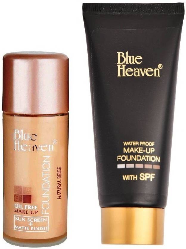 BLUE HEAVEN OIL FREE FOUNDATION 30ML , TUBE MAKEUP FOUNDATION 50ML Foundation Price in India