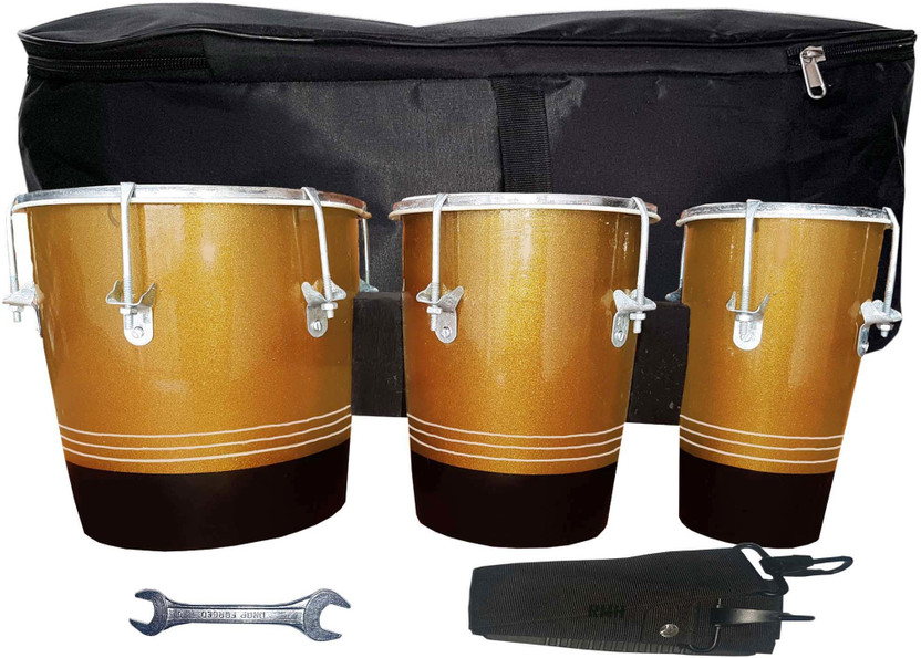 GT manufacturers MB-FK 2221 Wooden Bongo(18 cm, 16 cm, 14 cm)