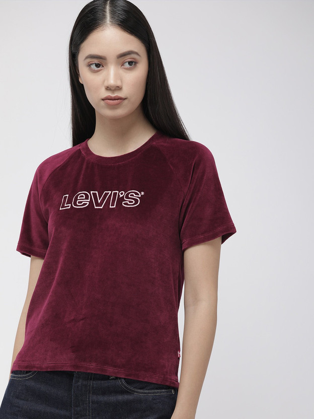 Levi's maroon t shirt clearance