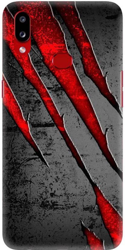 Crafto Rama Back Cover for Samsung Galaxy A10s, SM-A107F, SM-A107M,Abstract,Black And Red