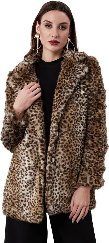 ATHENA Faux Fur Animal Print Coat - Buy ATHENA Faux Fur Animal Print Coat  Online at Best Prices in India 