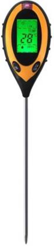 Sakrai 4 in 1 Plant Flowers Soil PH Moisture Light Soil Meter Temperature Thermometer Soil Survey Instrument Sunlight Intensity Tester Soil Test Kit(Set of 1)