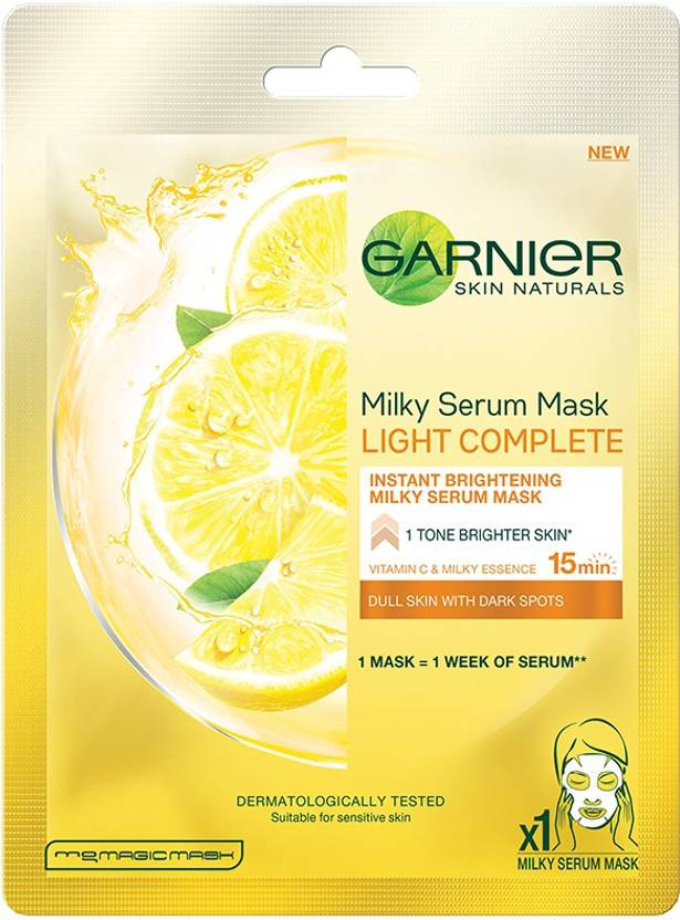 GARNIER Skin Naturals, Light Complete, Face Serum Sheet Mask (Yellow