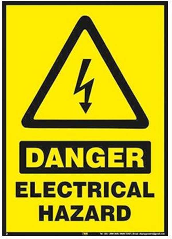 Mr. SAFE Danger Electrical Hazard In Hard Plastic Lamination A3 (12