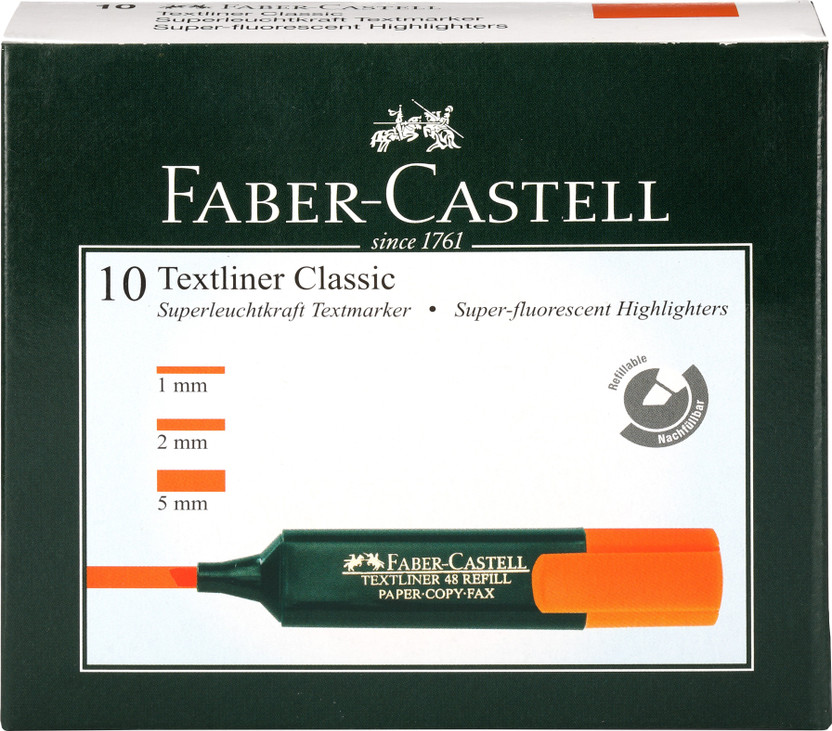 FABER-CASTELL Textliner Classic(Set of 10, Orange)