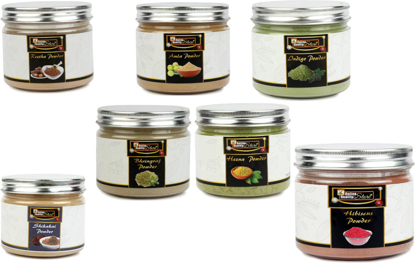 Online Quality Store Combo of Organic Reetha Powder (100g), Amla Powder (100g),Shikakai Powder (100g)(700 g)