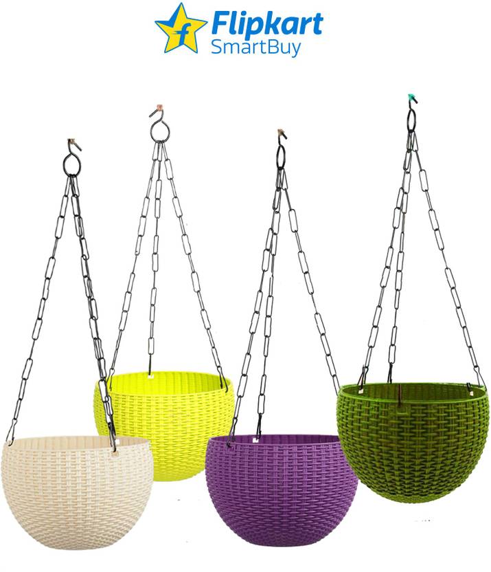 Flipkart SmartBuy 6" Woven Design Hanging Euro Basket Planters Indoor