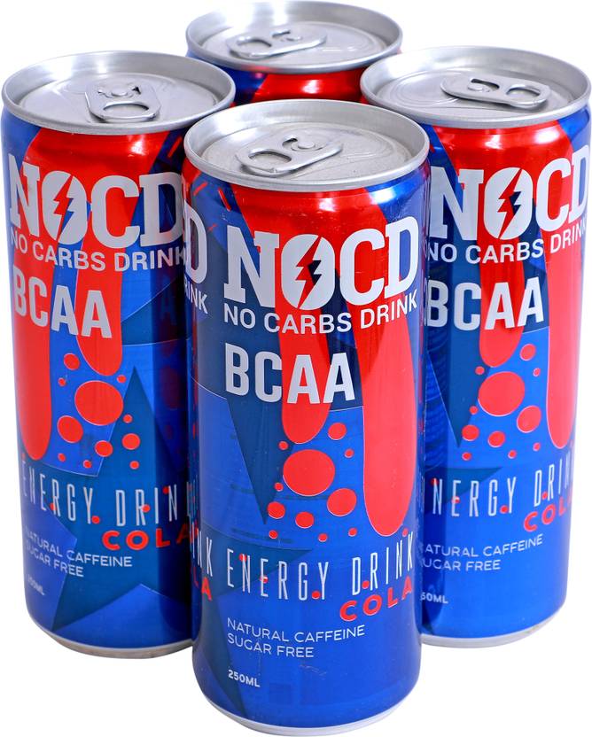 NOCD (No Carbs Drink), Cola Flavour , 250 ML Pack of 4 Energy Drink