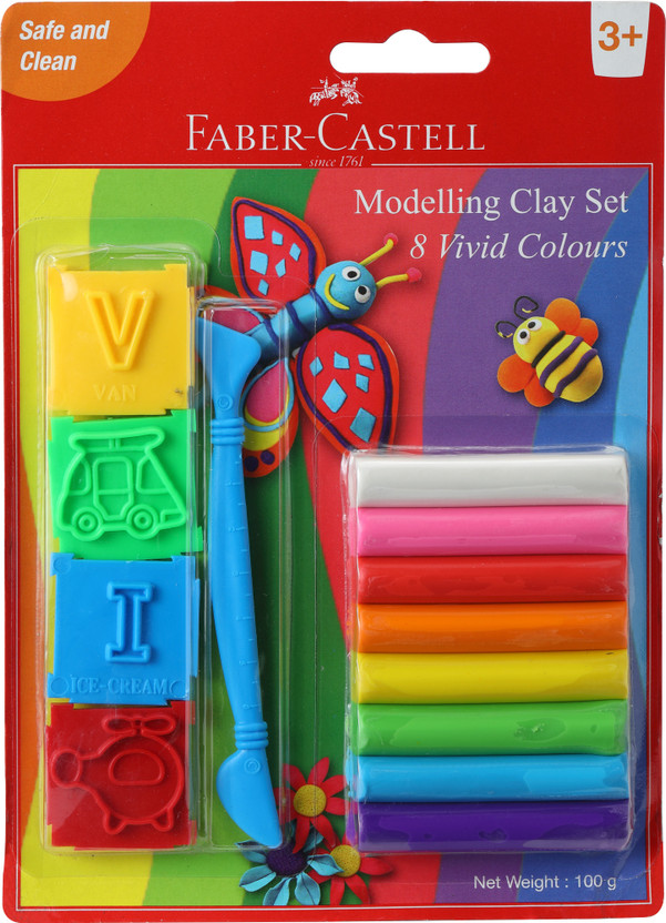 FABER-CASTELL 8 Mod 100 G With Toys Blister Art Clay(100 g)