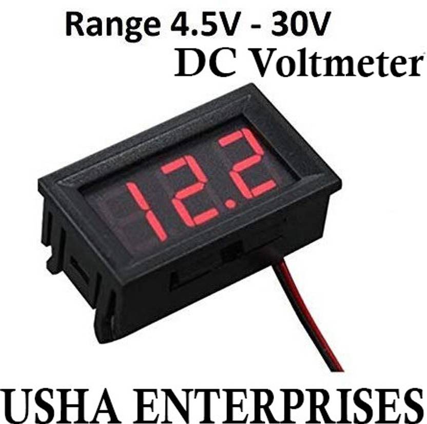 Wowdeal 530V Digital LED DC Voltmeter Panel 2 Wire 0.56" Voltage Meter