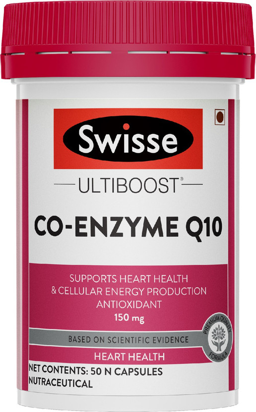 Swisse Ultiboost Co Enzyme Q-10 Supplement for Heart Health & Energy Metabolism(50 Tablets)
