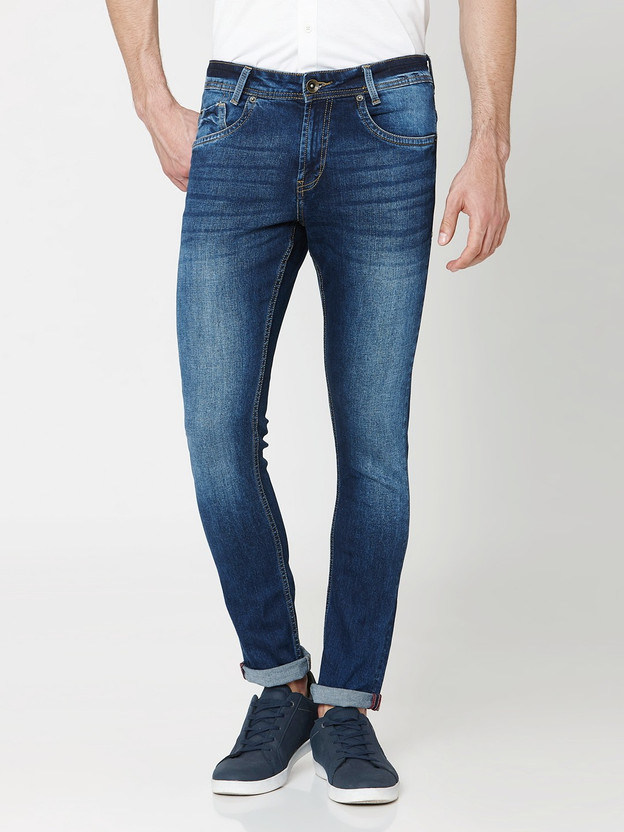 MUFTI Skinny Men Dark Blue Jeans - Buy 