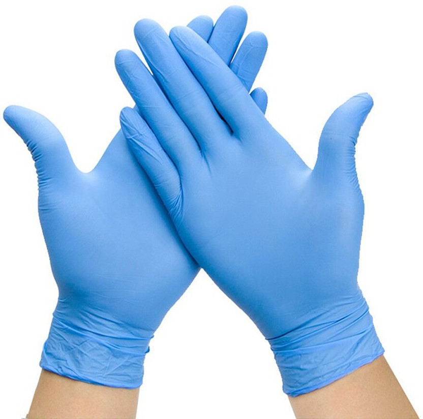 Mopslik 5 Pairs Powder Free Household / Safety Nitrile Gloves For Hygiene Protection and Hair Dye Nitrile  Safety Gloves(Pack of 10)