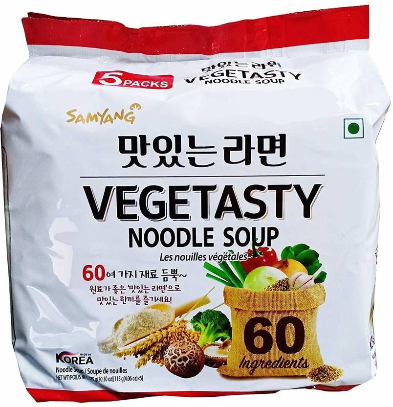 Samyang Vegetasty Noodle Soup ( Pack of 5) 115 grams Instant Noodles