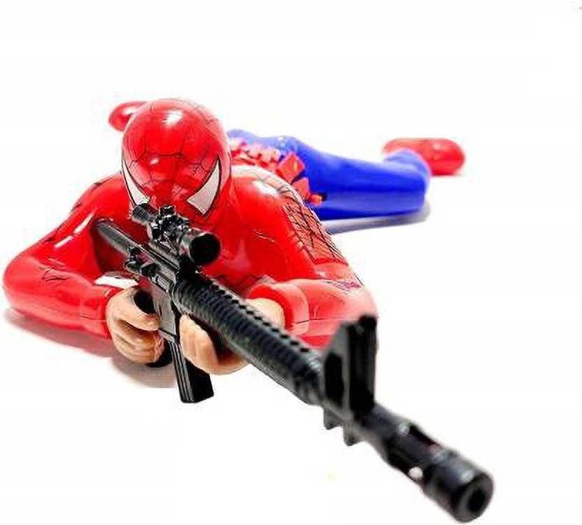 Joanna Spiderman/ Crawling/ With Gun/ Colourful / Battery Operated /Toy