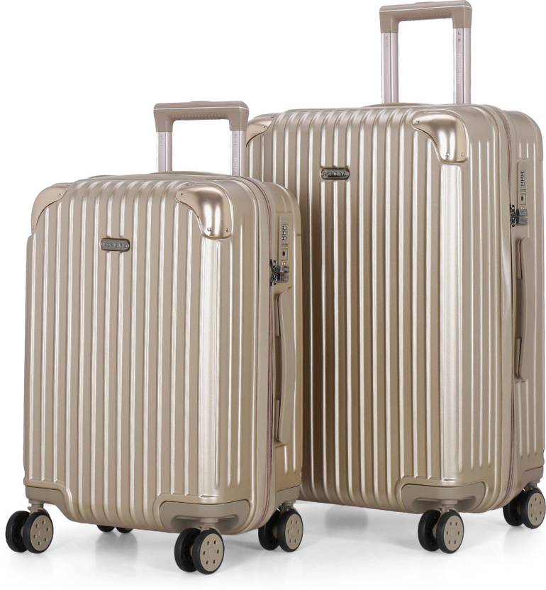 ROMEING Siena Polycarbonate Hardside Luggage Set of 2 (Gold) (55 & 65
