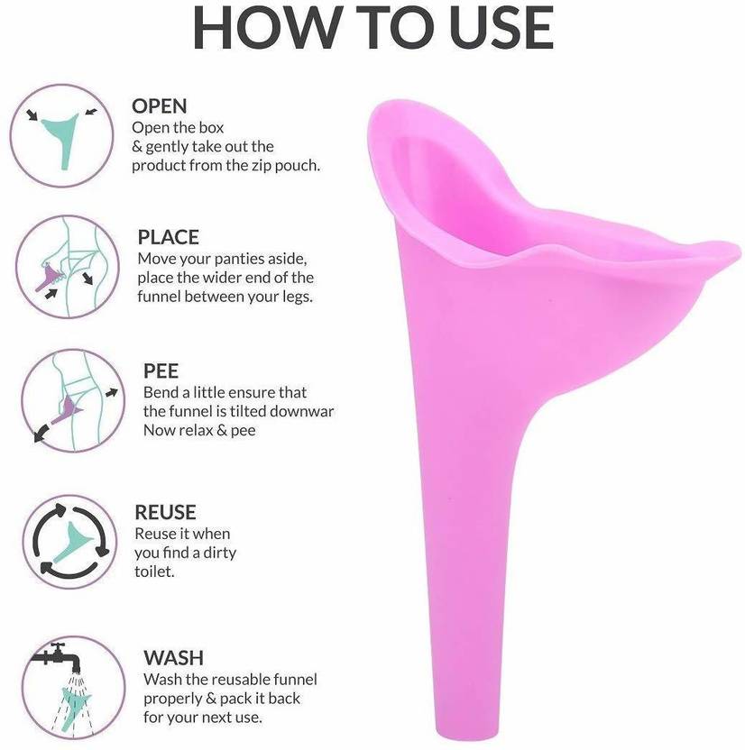 VibeX FML36 Urinal Urination Funnel Toilet Device Reusable Female