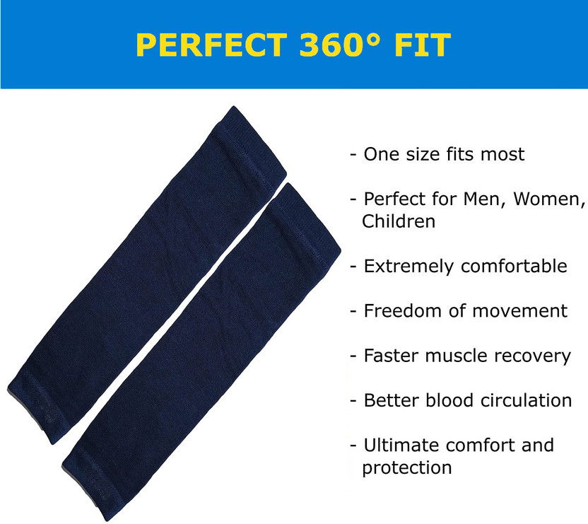 Flipkart SmartBuy Cotton Arm Sleeve For Men & Women(Free, Blue)