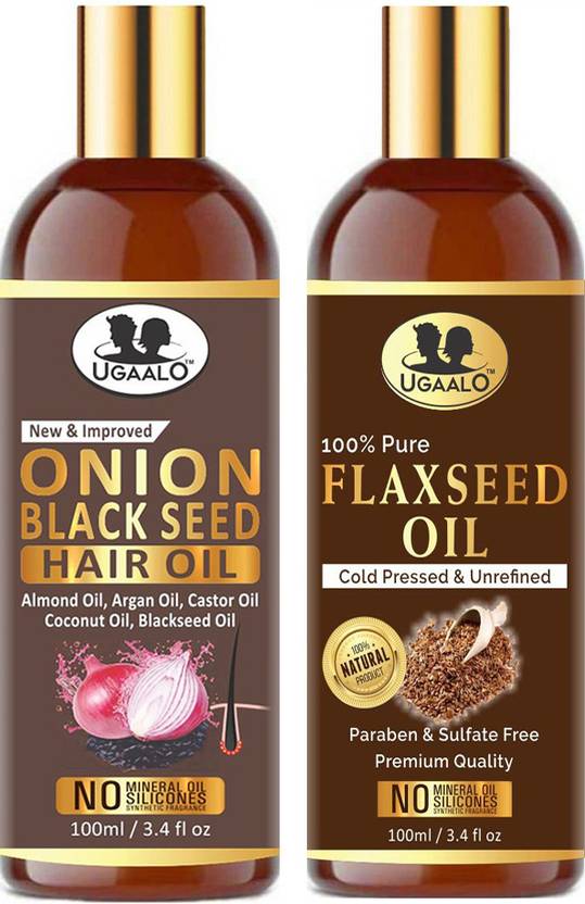 Ugaalo ONION Blackseed Oil And Flaxseed Oil For Hair Growth, Dandruff
