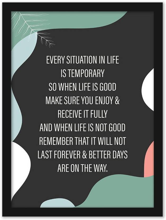 Motivational Quotes Frame for Office Wall School Study Room College