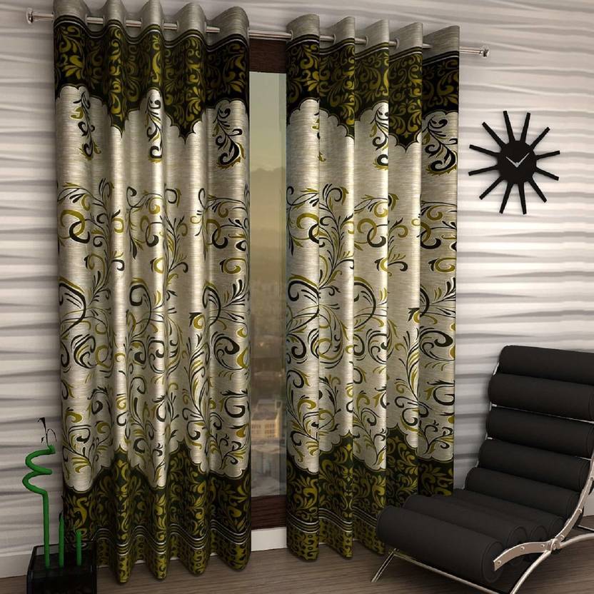 Z Decor 153 cm (5 ft) Polyester Window Curtain (Pack Of 2