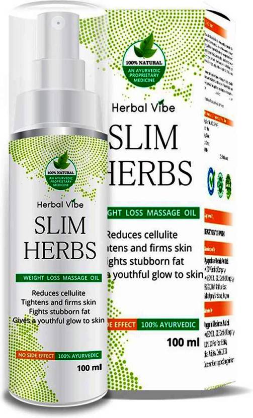 HERBAL VIBE Slim Herbs Fat Burning Oil For Stomach, Hips, Thighs, Body