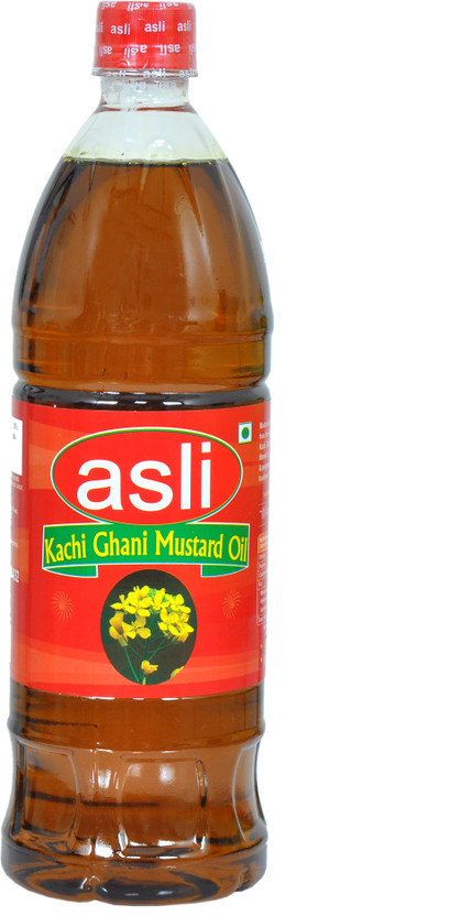 asli Kachi Ghani mustard oil Mustard Oil PET Bottle(1 L)