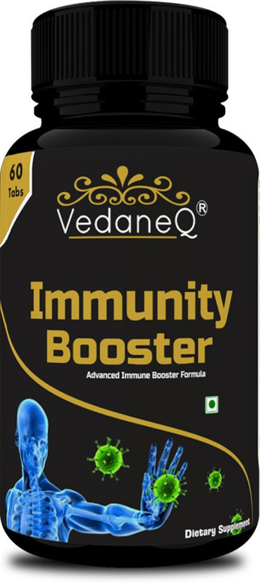 VedaneQ Immunity Booster Supplement with Giloy Curcumin Amla Tulsi Vitamin-C 60 Capsules(60 No)