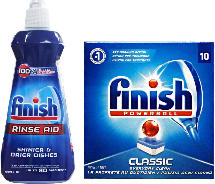 Finish Classic Dishwashing tablet and Rinse Aid combo Dishwashing Detergent Price in India Buy