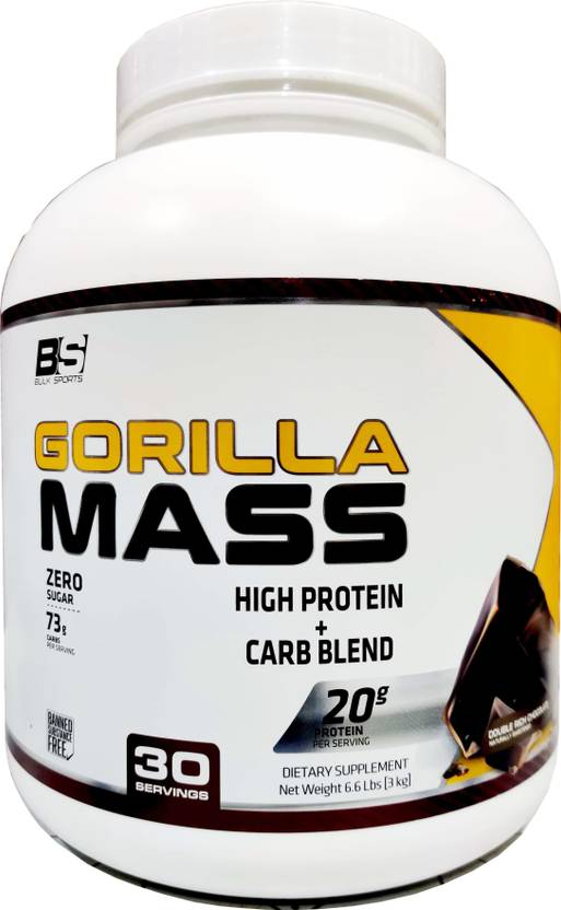 BS Bulk Sports Gorilla Mass High Protein + Carb Blend Weight Gainers/Mass Gainers Price in India