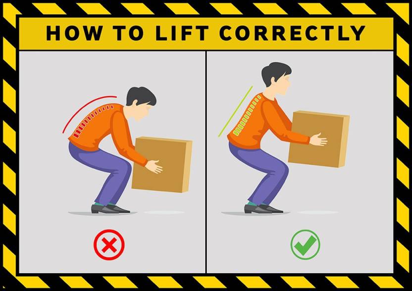 How To Lift Correctly Sign Poster Paper Print - Educational ...