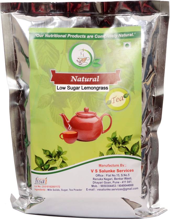 NATURAL Low Sugar Lemongrass Flavor Instant Tea Premix 1kg Low Sugar Lemongrass premix for