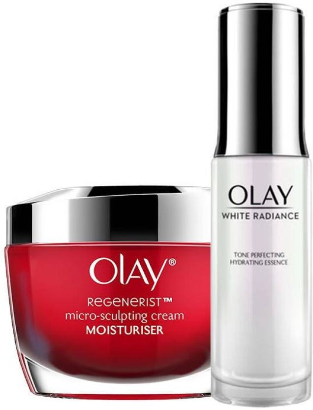 OLAY Power Duo Gift Pack Micro Sculpting Cream 50gm & White Radiance ...