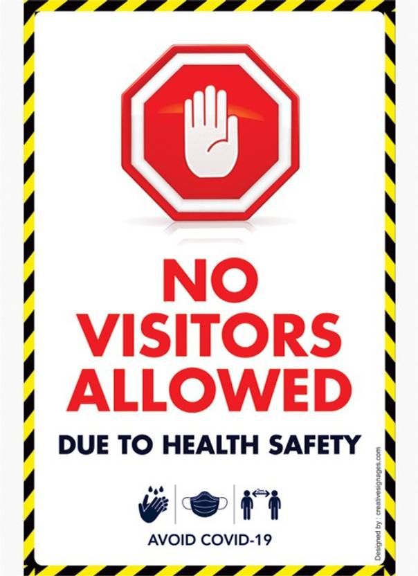 Creative Signages No Visitors Allowed Emergency Sign Price in India