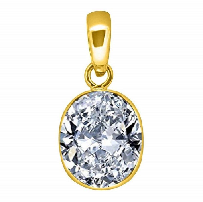 SHYAMKRIPA GEMS NATURAL STONE ZIRCON GOLD PLATED PENDANT Gold ...