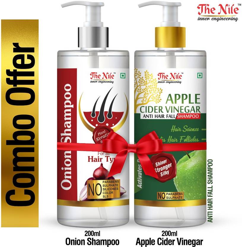 The Nile Red Onion Hair Shampoo 200 ML + Apple Cider Vinegar Shampoo