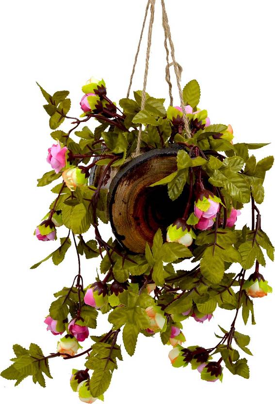 Flipkart Perfect Homes Artificial Pinkish Cream Falling Flowers Hanging
