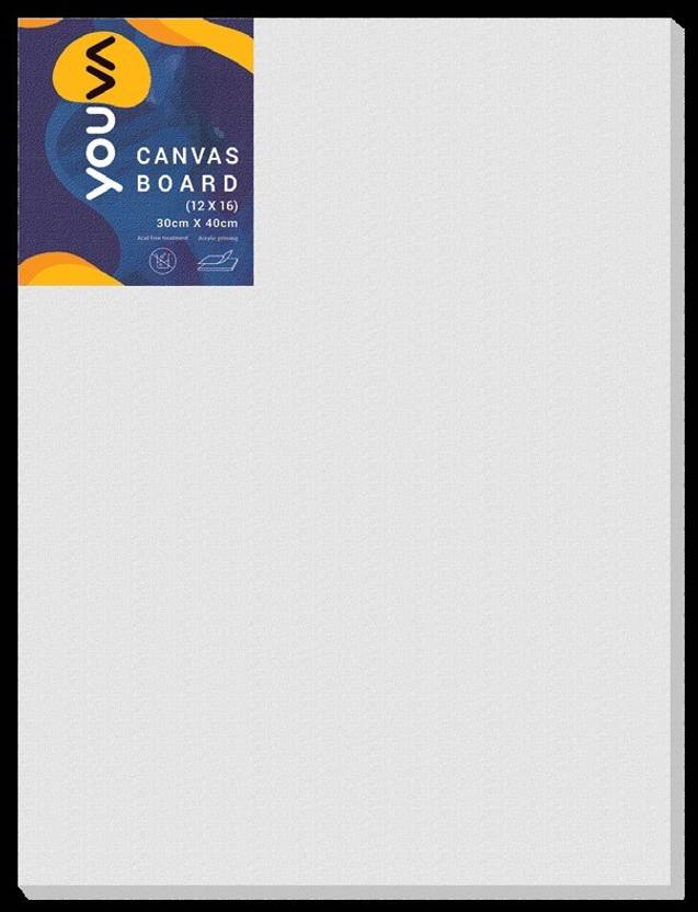 NAVNEET Youva Canvas Board 12" x 16" Cotton Medium Grain Board Canvas (Set of 1)