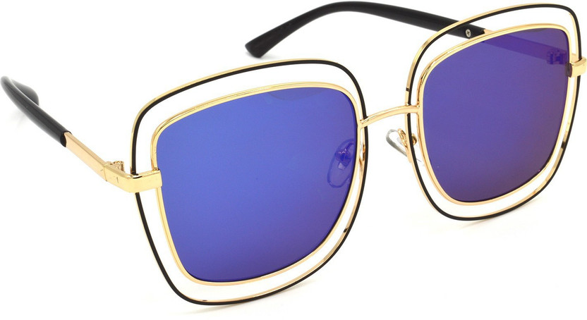 Chanda Khuba Over-sized Sunglasses(For Men & Women, Blue)