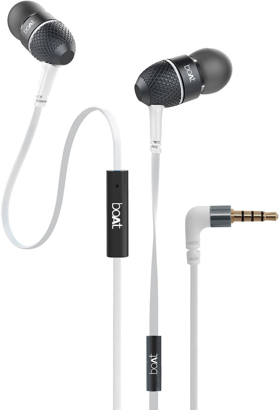boAt boAt Bassheads 220 Wired Earphones Wired(Frosty White, In the Ear)