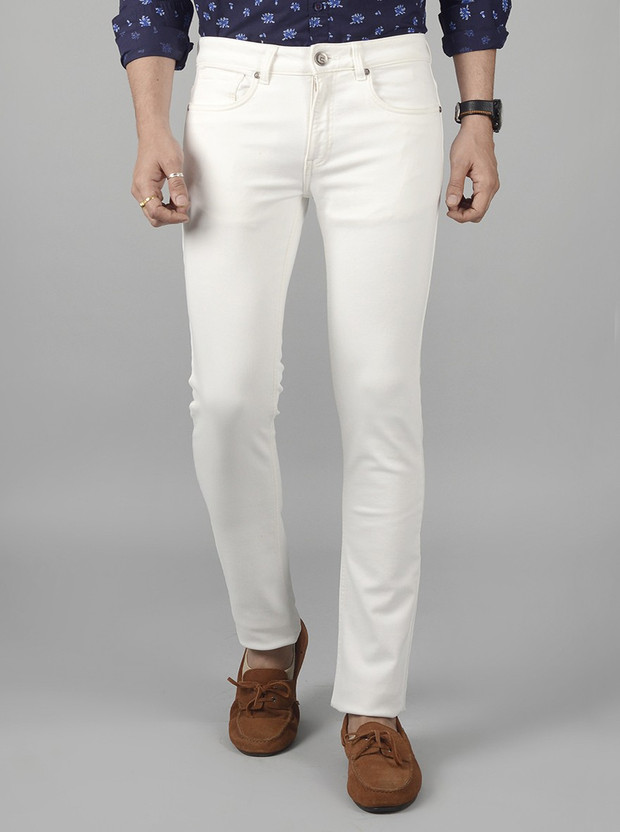 Greenfibre Slim Men White Jeans - Buy 