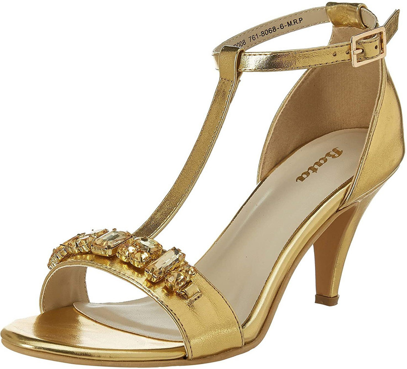 Bata gold heels clearance