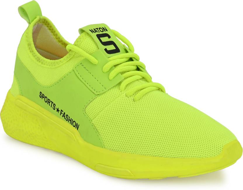 My Walk Fashionable Durable Breathable Running shoes for boys | sports shoes  for men | Latest Stylish Casual sport shoes for men | Lace up Lightweight  Light Green shoes for running,jogging,training, walking,