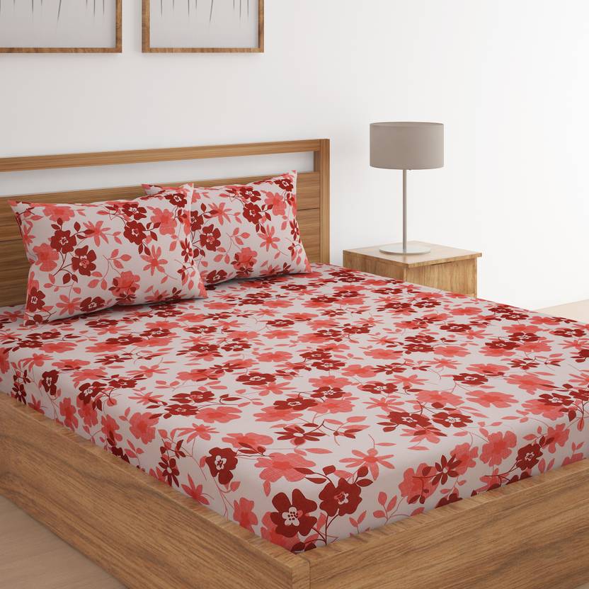 Flipkart SmartBuy 104 TC Cotton Double Floral Bedsheet Buy Flipkart