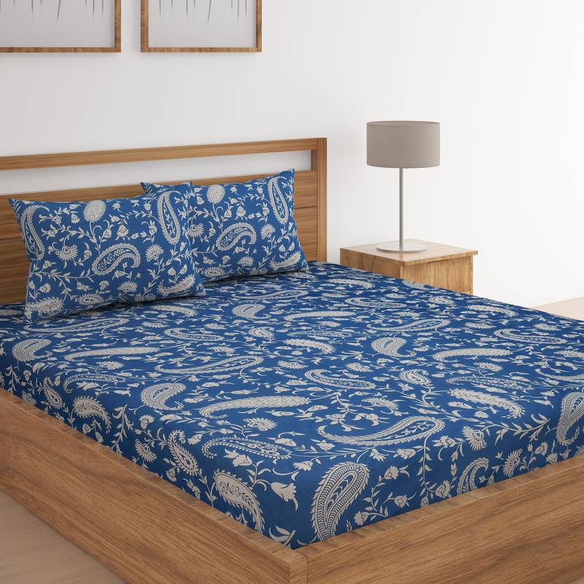 Flipkart SmartBuy 104 TC Cotton Double Paisley Bedsheet - Buy Flipkart SmartBuy 104 TC Cotton