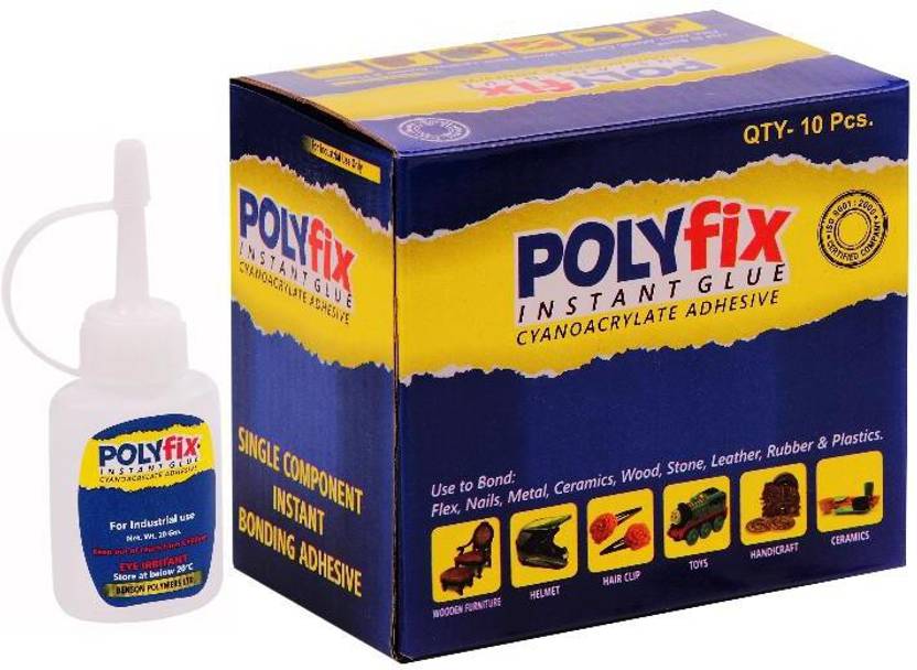 POLYFIX Instant Glue for UPVC Door and Windows 15gm ( Pack of 10pc ) Adhesive Price in India