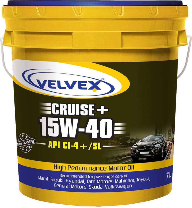 VELVEX Cruise + 15W40 Passenger Car Diesel Engine Oil (API CI4+)/SL Grade Synthetic Blend