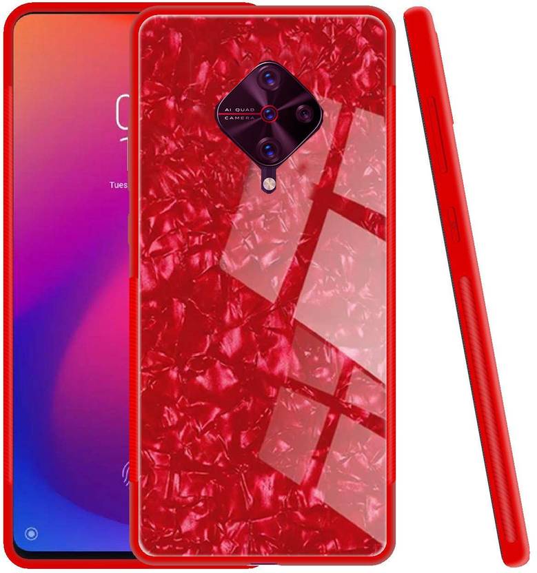 Novo Style Back Cover for Vivo S1 Pro Marble Design Sparkly Glitter