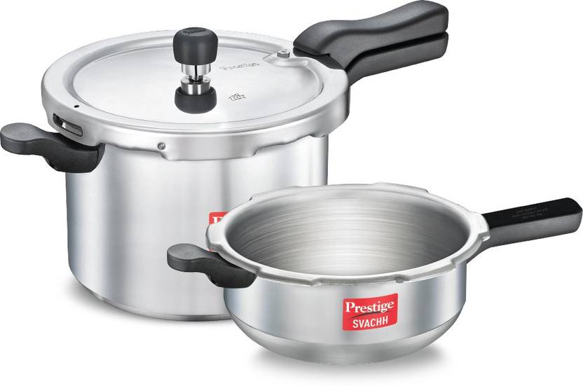 Prestige Svachh Combo 5 L, 3 L Induction Bottom Pressure Cooker