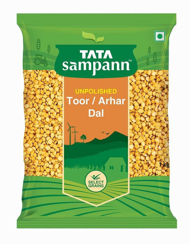 Tata Sampann Yellow Toor/Arhar Dal (Split)(1 kg)